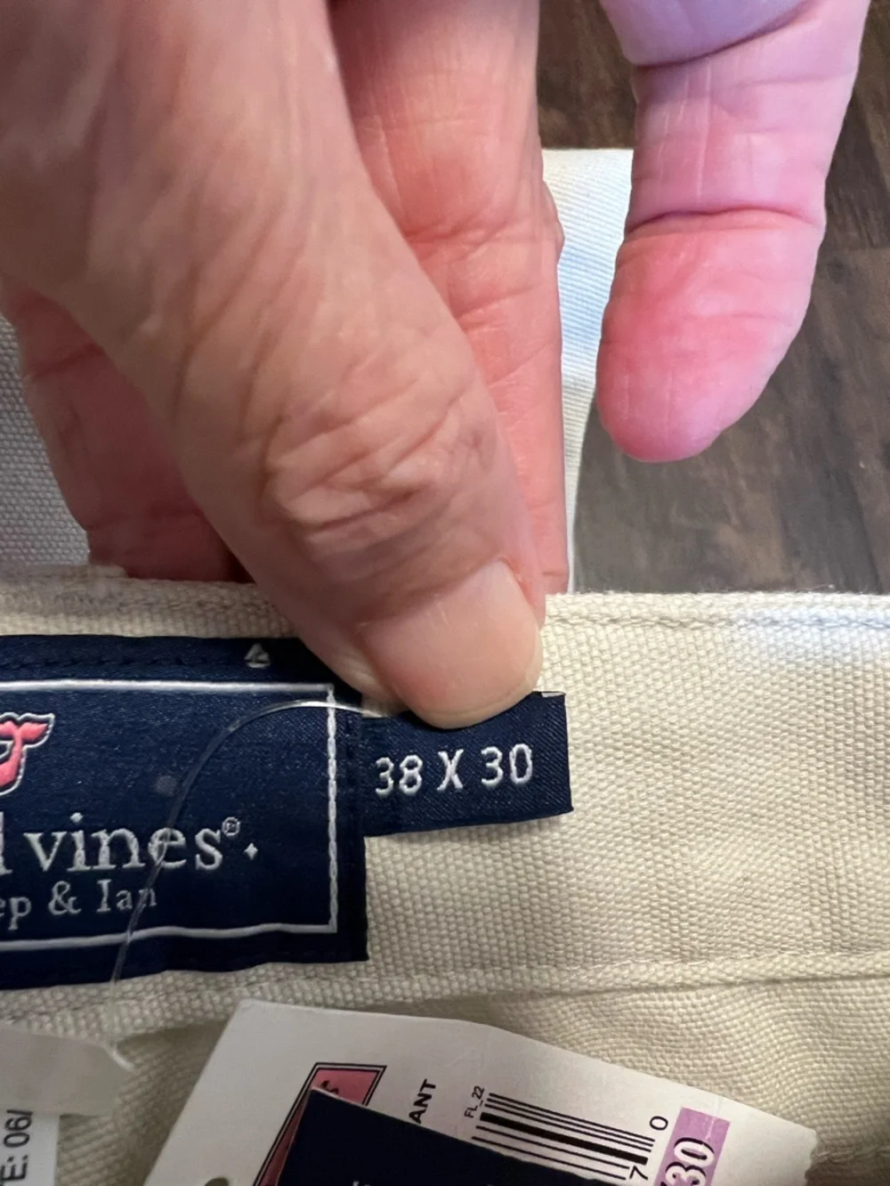 NWT Vineyard Vines Men’s Classic Fit 5 Pocket Canvas Pants Size 38 Color Cream